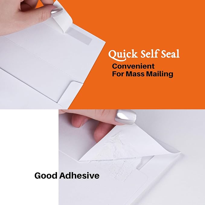 A7 Printable White Envelopes 5x7 100 Pack Quick Self Seal, - Image 5
