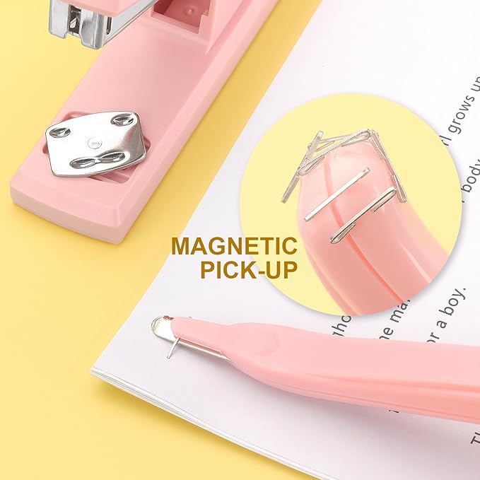ZZTX Desktop Stapler with Remover & 1000 Staples Pink | Durable & sturdy - Image 4