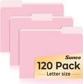 SUNEE File Folders, 120 Pack Manilla Folders 8.5 x 11, Colored File Folders by SUNEE