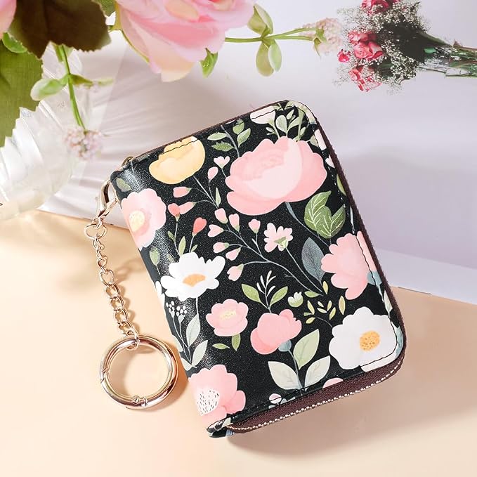 FurArt Zipper Wallet Women, RFID Blocking Credit Card Wallet, Business Card - Image 2