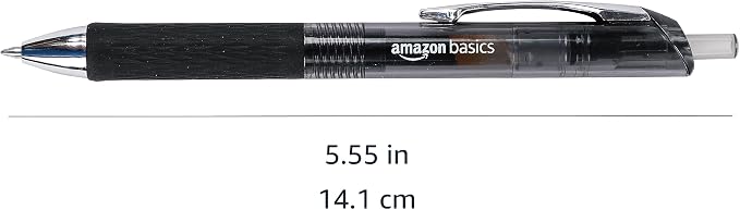 Amazon Basics Retractable Gel Pens, Fine Point 0.7mm, Smooth Writing, No Smudge - Image 6