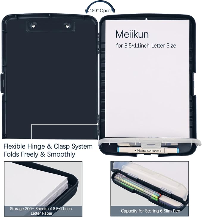 Meiikun Plastic Storage Clipboard, Clipboards - Image 5