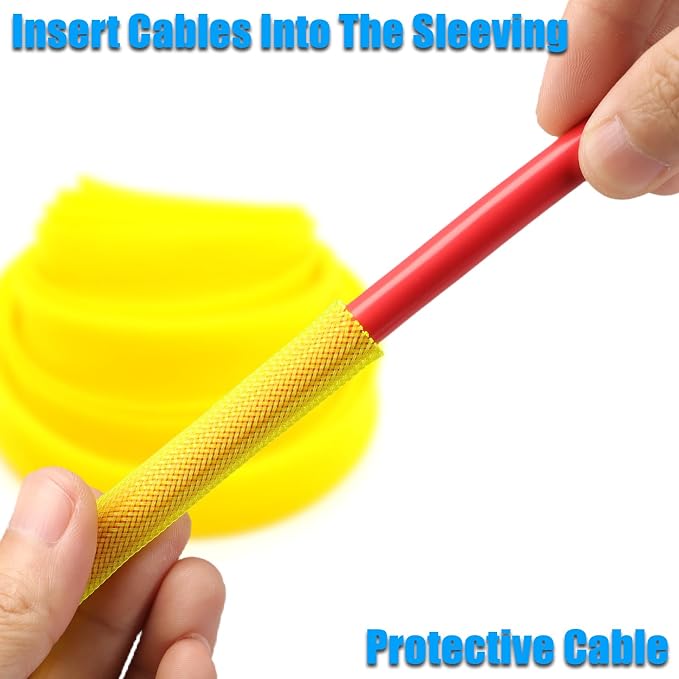 25ft PET Expandable Braided Cable Sleeve 1 inch Pet Braided Cable Sleeve - Image 4