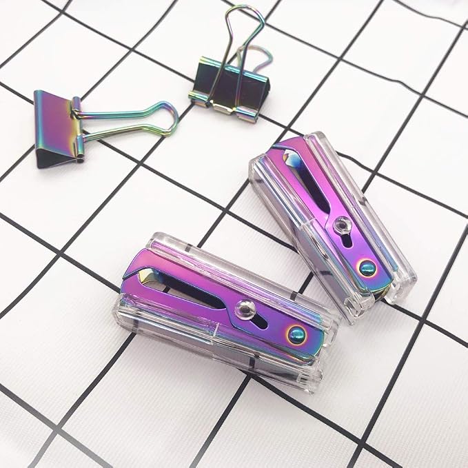 NatSumeBasics Cute Staple Remover Rainbow Clear Stapler Puller Removal Tool - Image 5