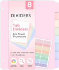 SKYDUE Large Binder Dividers for Sheet Protectors, Durable Plastic Dividers for by SKYDUE