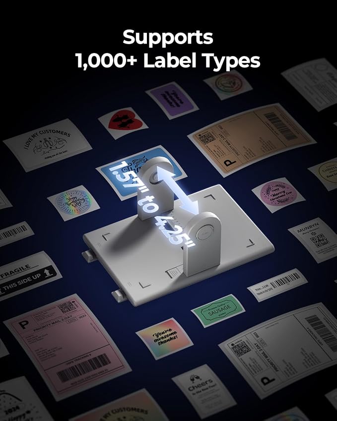 MUNBYN Replaceable Print-Head Bluetooth Thermal Label Printer - Image 6