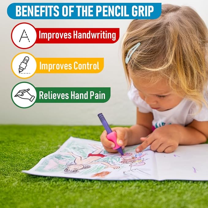 The Pencil Grip Original Pencil Grippers 6 Pcs, Improves Kids Handwriting - Image 3