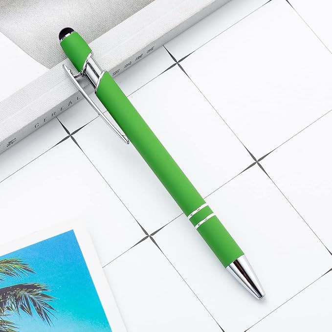 PASISIBICK 12 Pieces Green Ballpoint Pen - Image 5