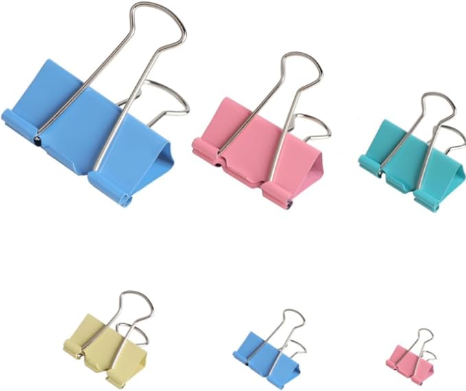 Jetec 200 Pcs Binder Clips Medium Paper Clamps Metal Paper Clips by Jetec