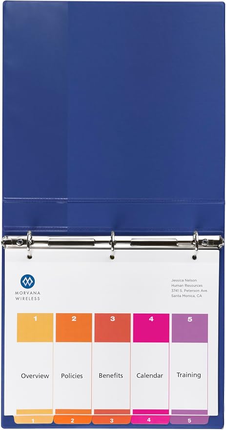Avery Dividers for 3 Ring Binders, 5 Tabs per Set, Customizable Table Contents - Image 7