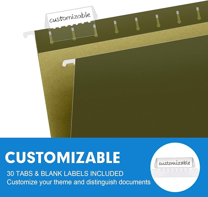 Hanging File Folders, RAZCC 30 Pack Letter Size Reinforced Hanging Folders - Image 5