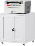 Large Printer Stand with Storage and Lock, 3D Heavy-Duty Printer Cabinet by LVSTEEL
