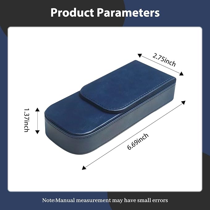 PU Leather Triple Pen Case Pencil Pouch Holder - Image 2