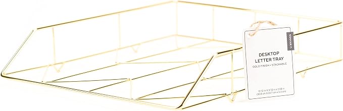 U Brands Desktop Letter Tray, Wire Metal by UBrands