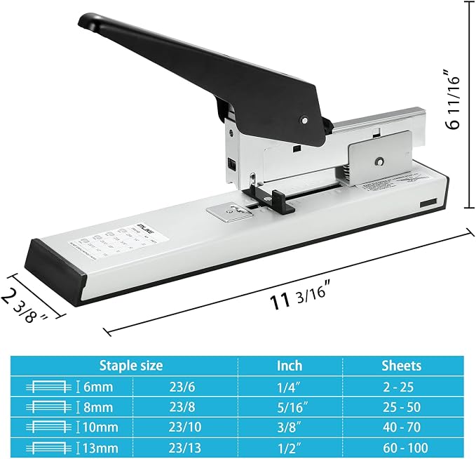 IMLIKE Heavy Duty Stapler with 2000 Staples: 100 Sheets High Capacity Manual - Image 4