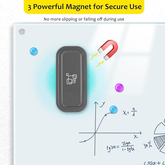maxtek Magnetic Dry Erase Eraser, Glass Board Erasers - Image 3