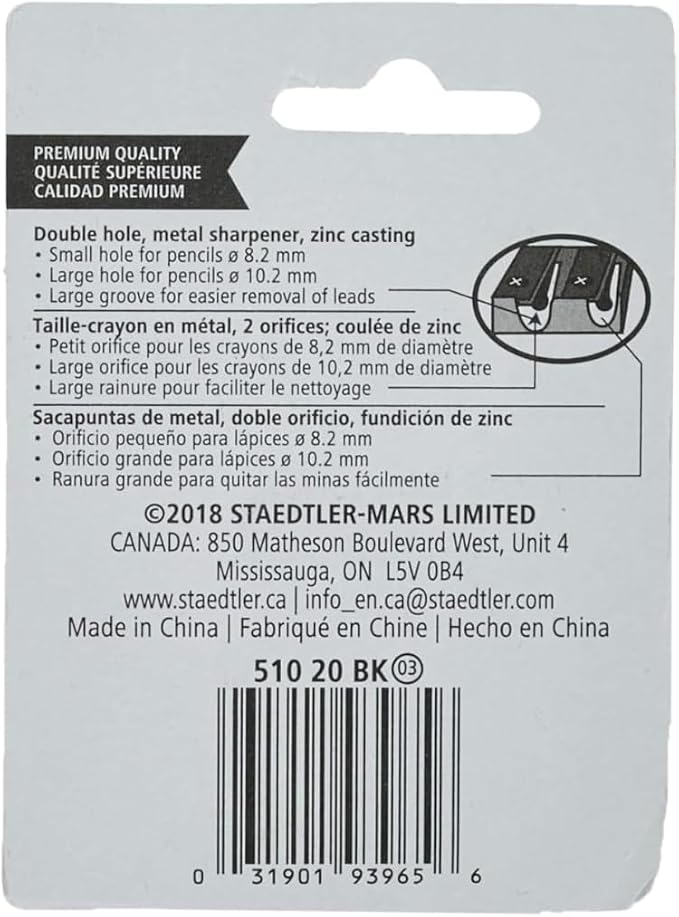 STAEDTLER 6-Pack Metal Double-Hole Pencil Sharpener - Image 6