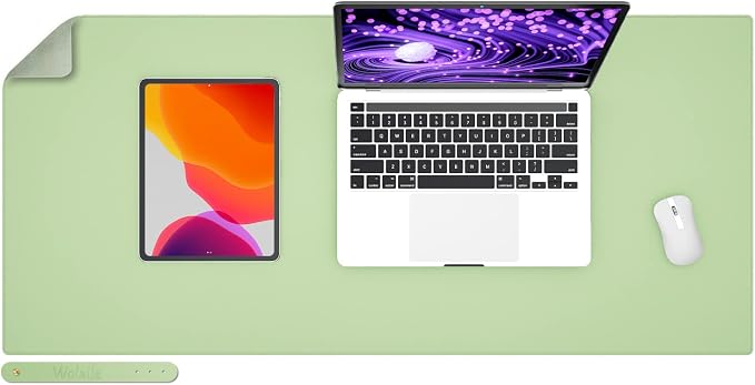 Wolaile PU Leather Desk Pad, 36x17 in Large Computer Desk Mat, Waterproof by Wolaile