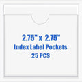 Origin-Joy 25 PCS Self-Adhesive Index Label Pockets by Origin-Joy