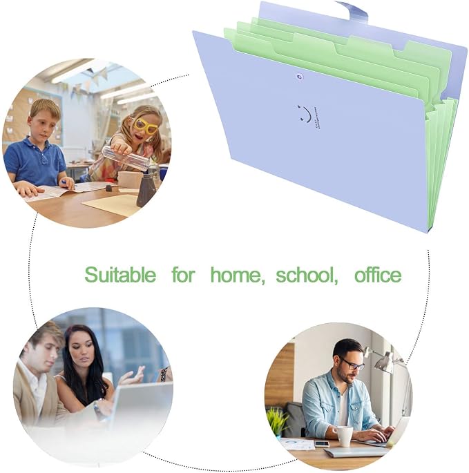 SKYDUE Letter A4 Paper Expanding File Folder Pockets Accordion Document - Image 8