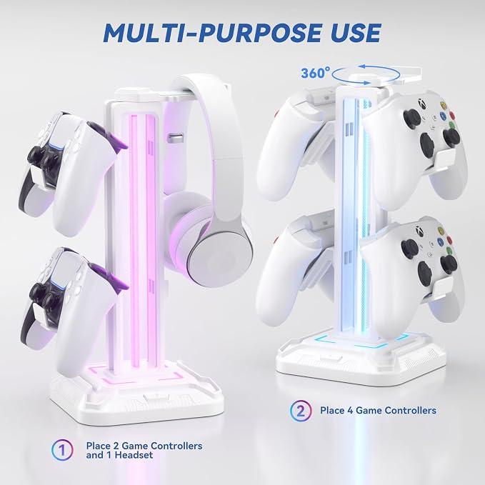 KDD RGB Headset Stand with 9 Light Modes - Image 4