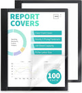 Binditek 100 Pack Clear Front Report Covers by Binditek