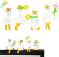4 PCS Resin Goose Figurine Computer Monitor Decor, Cute Mini Goose Statues by Unknown