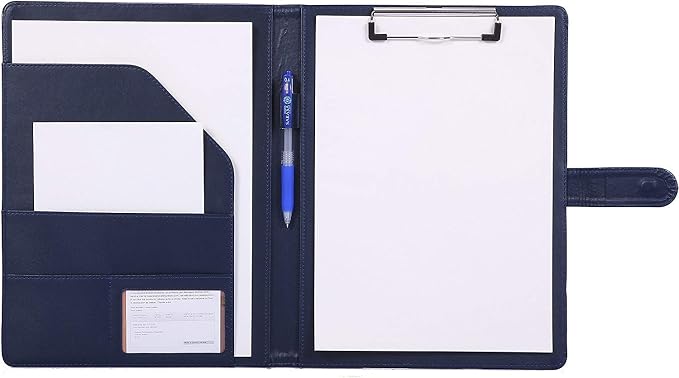 Padfolio Clipboard Folder Portfolio, Mymazn Faux Leather Folder Storage by Mymazn