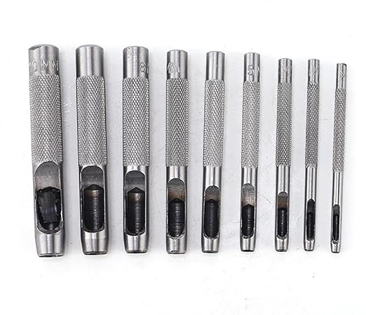 Leathe Punch Set Heavy Duty Round Hole Punch Set Leather Hole Tool, - Image 3
