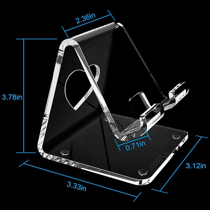 Crpich Acrylic Cell Phone Stand, Portable Phone Holder, Compatible - Image 4