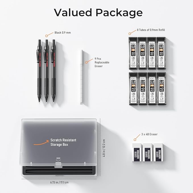 Nicpro 0.9 Metal Mechanical Pencil Set - Image 7
