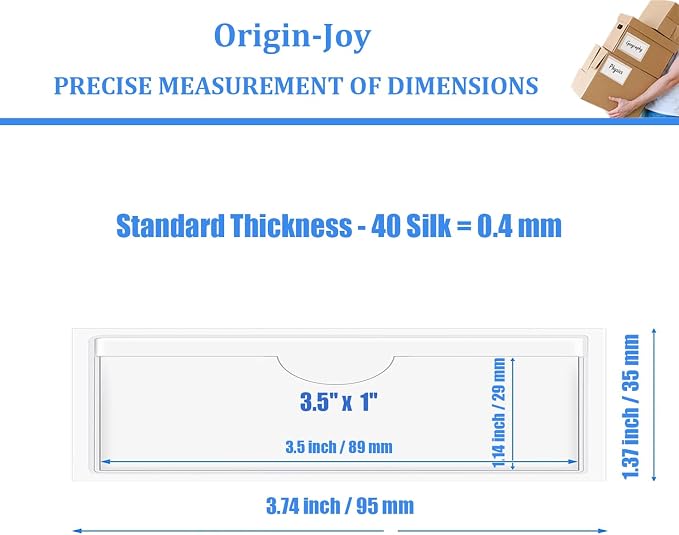 Origin-Joy 25 PCS Self-Adhesive Index Label Pockets - Image 2