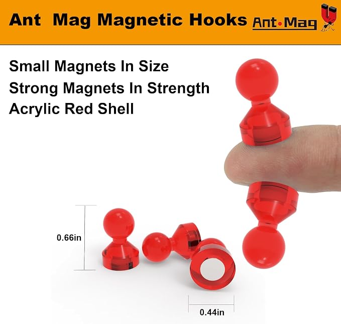 Ant Mag Magnetic Push Pins 48pcs Strong Whtieboard Pins Magnets Perfect Use - Image 2
