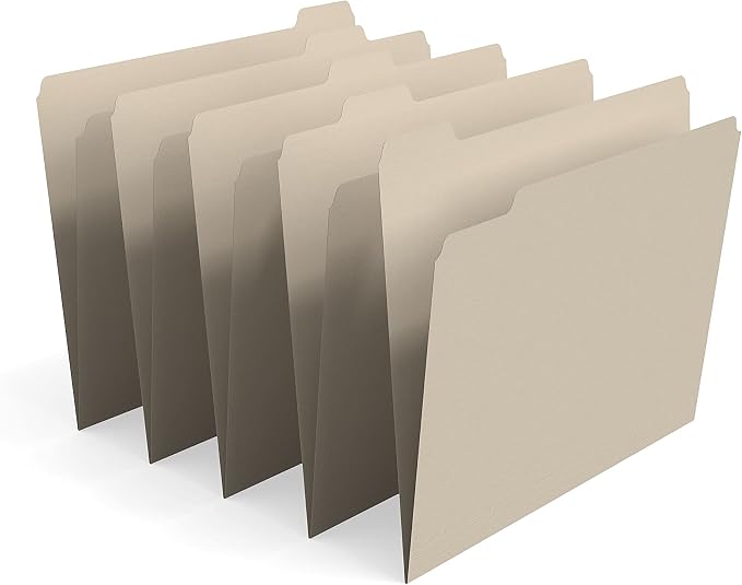 Staples File Folders, Letter Size, 1/5‑Cut Tabs, Durable Paper Stock, 200/Carton - Image 2
