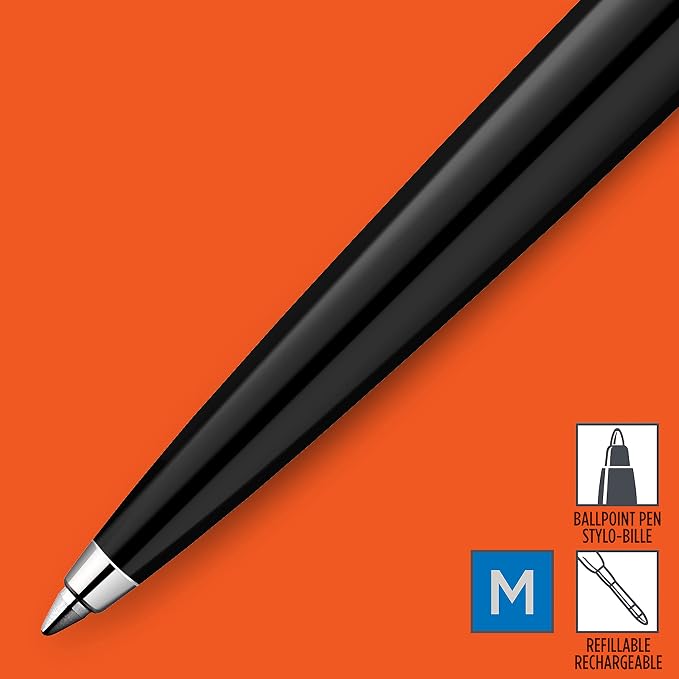 Parker Jotter Originals Ballpoint Pen, Classic Black Finish, Medium Point - Image 2