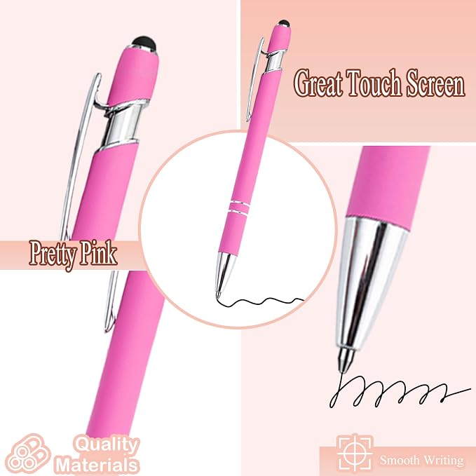 PASISIBICK 12 Pieces Pink Ballpoint Pen - Image 2