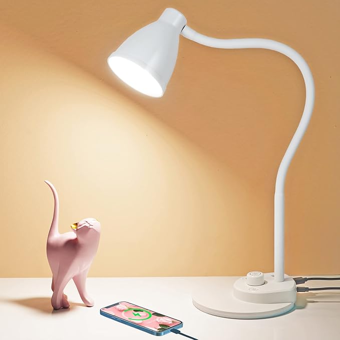 BOHON LED Desk Lamp with USB Charging Port, 3 Color Modes Dimmable, Auto by BOHON