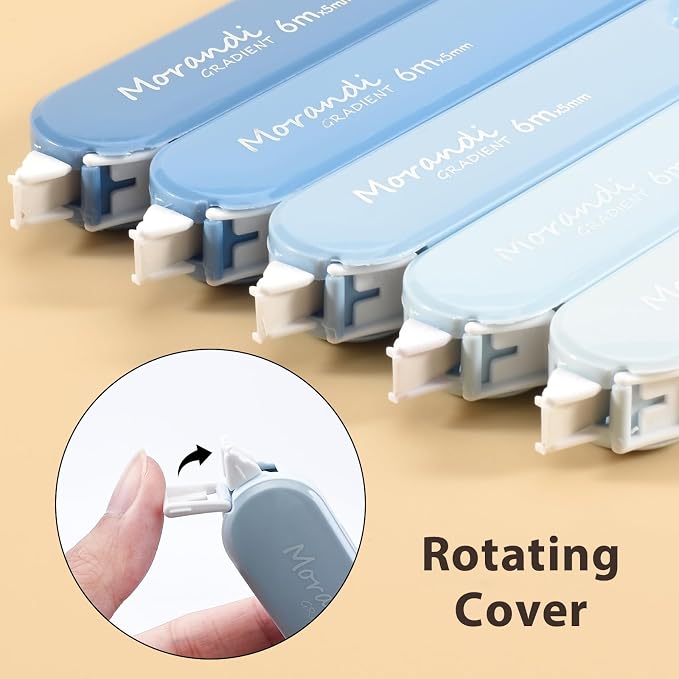 5-Piece Correction Tapes, Aesthetic Cute White Pull Out Tape, Quick Dry - Image 6