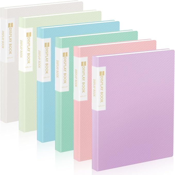 6 Pack Binder with Plastic Sleeves 18-Pocket, Displays 36 Pages, Sooez 8.5x11 by Sooez