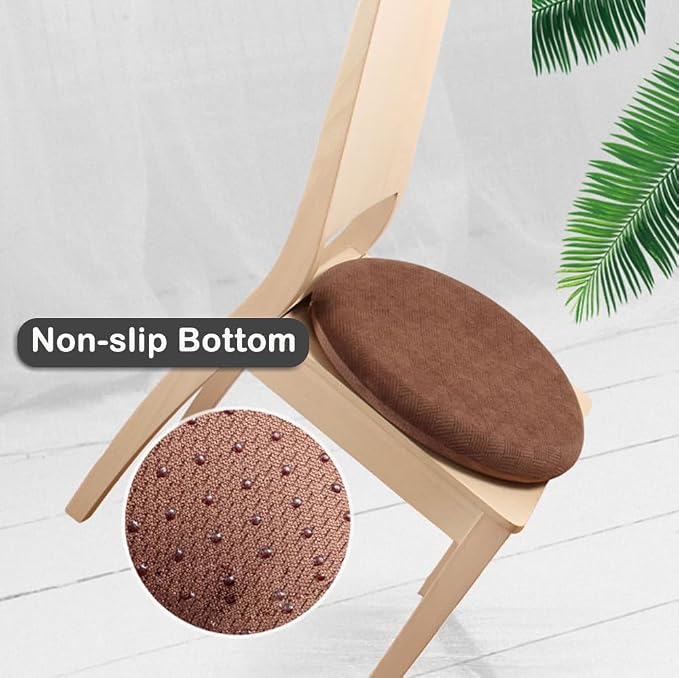 Sigmat Memory Foam Seat Cushion Anti-Slip Soft Round Stool Cushion Chair Pad 15 - Image 2