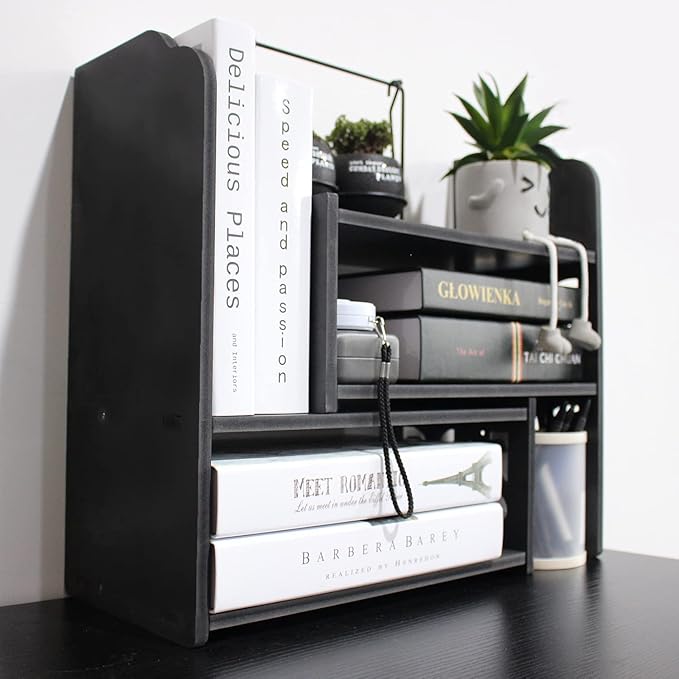 YGYQZ Adjustable PVC Desktop Organizer Storage Rack by YGYQZ