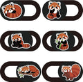 6Pcs 6 Styles Red Panda Camera Cover Slide Cute Privacy Guard Accessories by PRESSINART