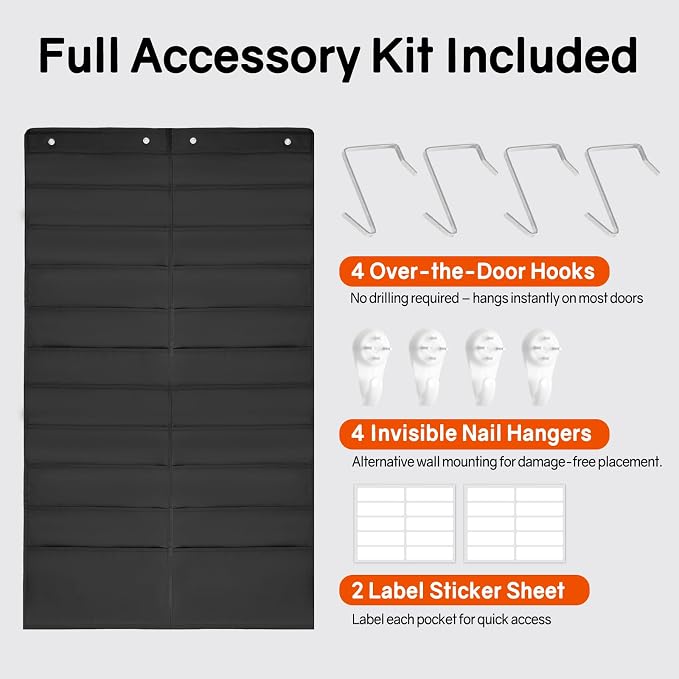 SUNEE 20 Pockets Hanging Wall File Organizer, Space Saver - Image 7
