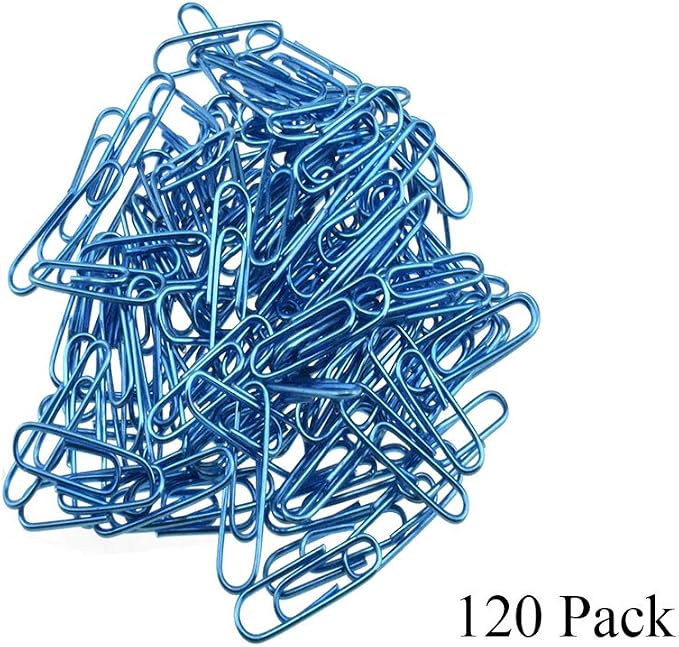 HAHIYO Paper Clips Large 1.3 inches Length Blue Paperclips Vinyl Coated Prevent - Image 7
