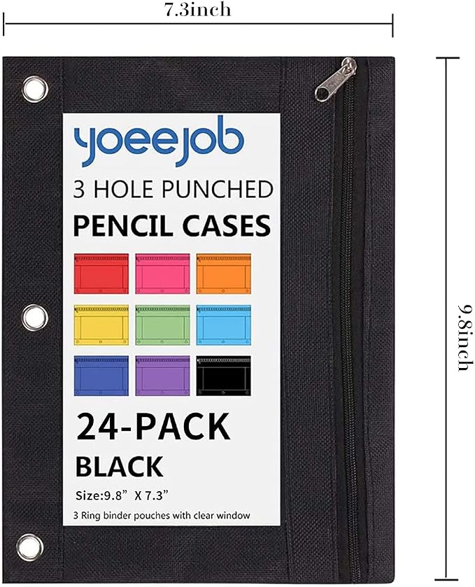 YoeeJob Pencil Pouch for 3 Ring Binder, Binder Pouches - Image 4