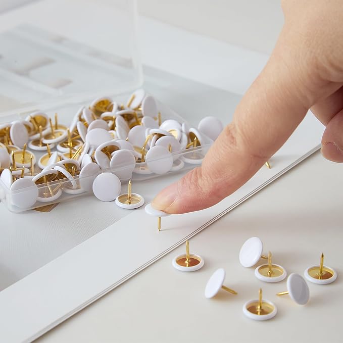 White Push Pins 120Pcs - Image 4