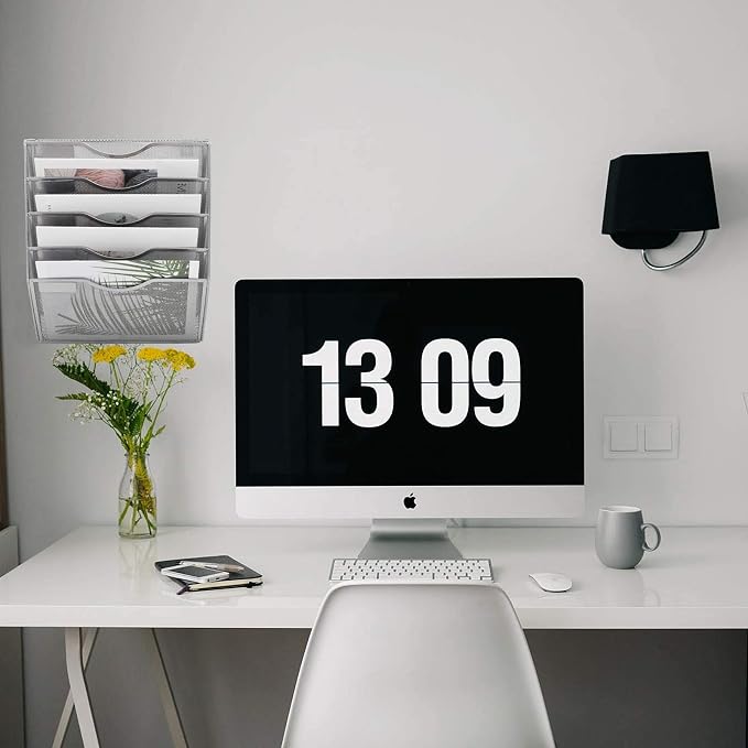 EASEPRES 5 Pocket Mesh Hanging Wall File Organizer, Wall Mounted Mail Paper - Image 5