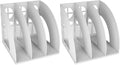 SAYEEC 2Pcs Magazine Holder Plastic File Sorter Binder Holder by SAYEEC