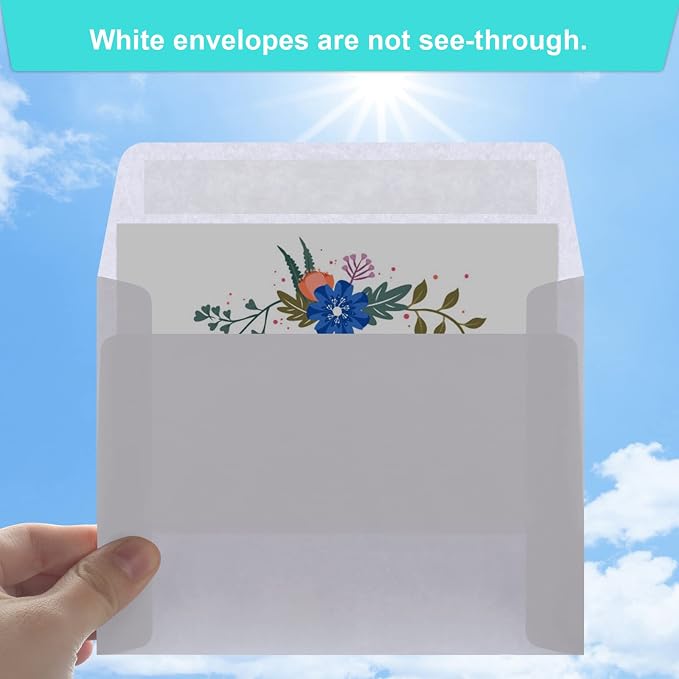 70 Packs Invitation Envelopes, A2 Envelopes White, Postcard Envelopes, Envelopes - Image 4