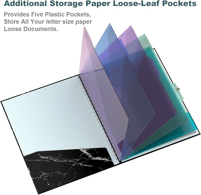Hongri Clipboard Folio with Refillable Lined Notepad, 8.5 x 11 Folders with - Image 2